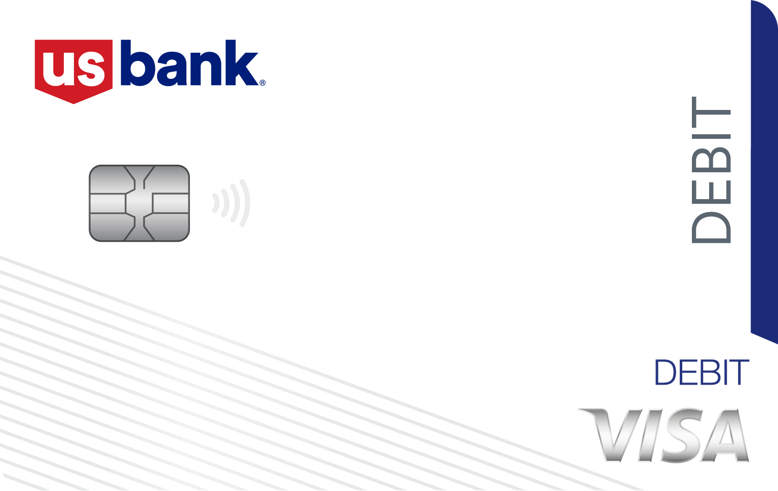 Card 12. Classic white color Visa debit card design.