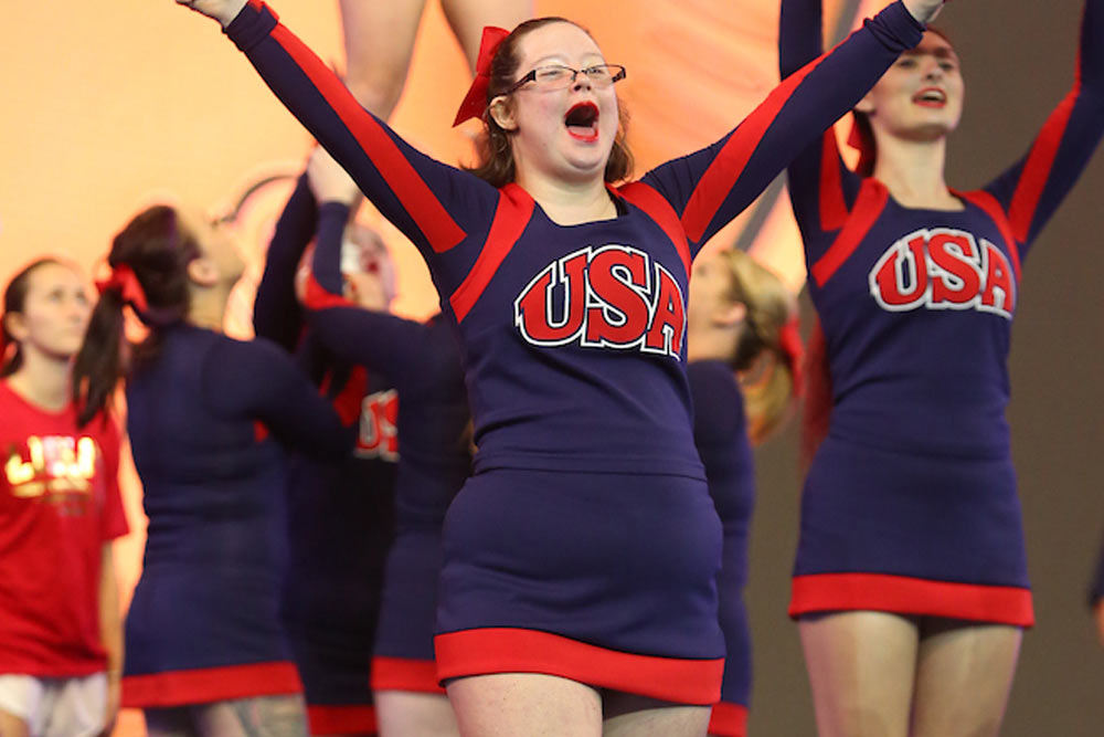 Photo of cheerleader at the Special Olympics