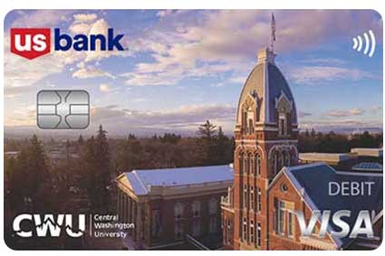 Central Washington University Visa Debit Card.