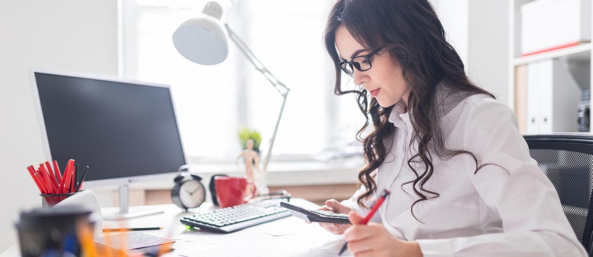 Woman looking at investments