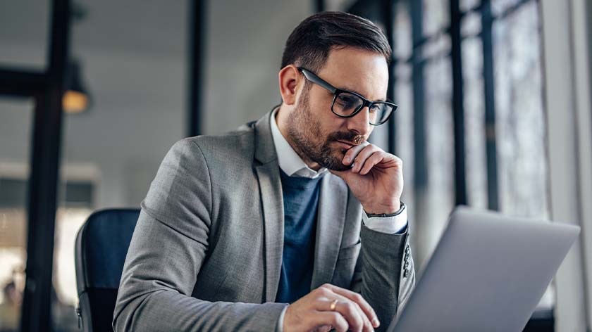 Man working at computer