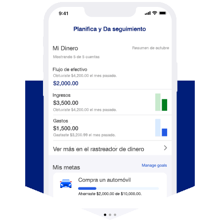 Una sola aplicación de banca móvil para todas tus necesidades monetarias para administrar tu dinero a tu manera