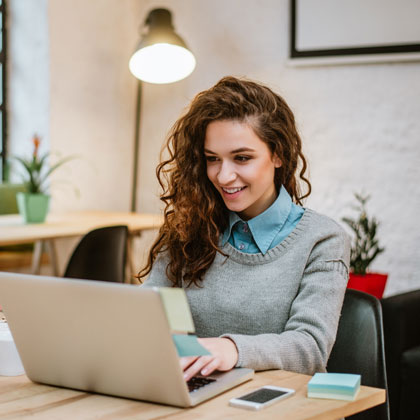 Women using a computer